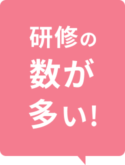 研修の数が多い！